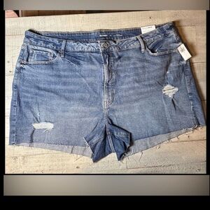 Old Navy O.G. Straight Shorts Cut Off Size 26 High Rise Secret Smooth Pockets